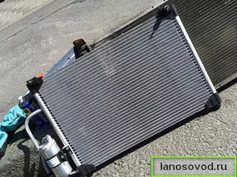 Установить новый радиатор кондиционера на Lanos Sens Chance