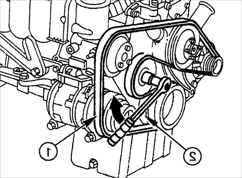 Схема ремня 638 двигателя Мерседес Вито