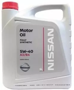 Моторное масло NISSAN 5W-40 SL / CF