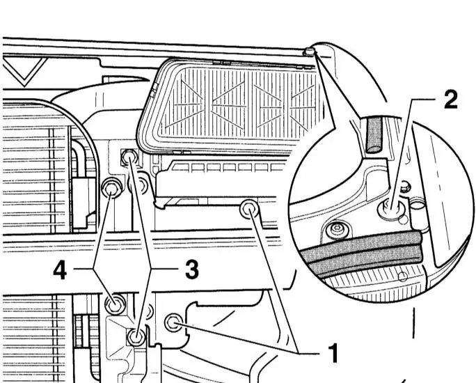 Снятие и установка радиатора и вентилятора Audi A3