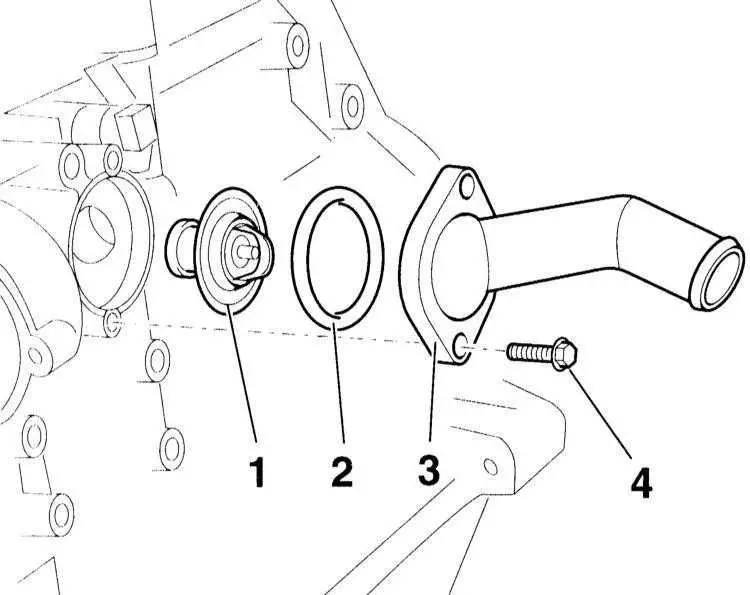 Снятие, установка и проверка термостата Audi A3