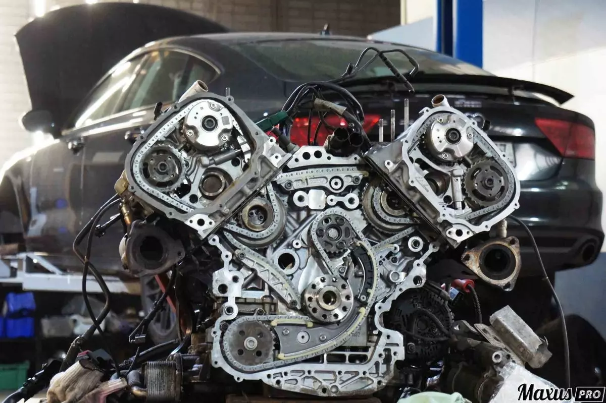 Замена цепи ГРМ на моторе V6 3.0 Audi A7